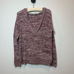 Roxy Burgundy V-Neck Sweater